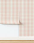 Sun Faded Gingham Wallpaper - Blush Terracotta