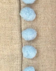 Pastel Blue Bobble Trim