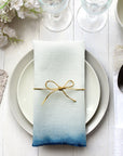 Cobalt Blue Ombre Linen Napkin Kirsty Gadd Textiles