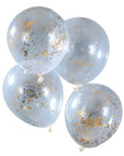 Gold Star Glitter Filled Balloons -5 Pack- Christmas Decorations, Festive Decor, Holiday Decoration, NYE Party, Birthday Party Anniversary