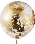 NEW! Large Gold Confetti Filled Balloons - 3 Pack