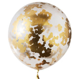NEW! Large Gold Confetti Filled Balloons - 3 Pack