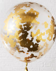 Large Gold Confetti Filled Balloons - 3 Pack