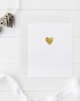 Kirsty Gadd Textiles Handprinted Heart Foil Valentines anniversary Wedding & Engagement Card Cotswolds