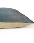 Blue-Grey Silk & Natural Linen Luxurious Handmade Square Cushion - Various Sizes LIMITED EDITION