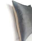 Kirsty Gadd Textiles - Grey Blue Hand Dyed Limited Edition Silk Linen Cushion
