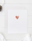 Hand Foiled Heart Greetings Card
