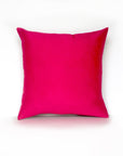 Kirsty Gadd Textiles - Hot Neon Pink Hand Dyed Silk Linen Cushion