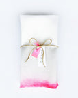 Hot Magenta Pink Ombre Linen Napkin Kirsty Gadd Textiles