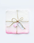 Light Magenta Pink Ombre Linen Napkin Kirsty Gadd Textiles
