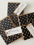8 Pack of Polka Dot Notecards with Kraft Envelopes - A7 Size