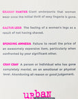 Granny Panties, Cactus Legs, Spending Amnesia, Cray Cray Letterpress Card