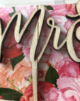 Wooden Mr & Mrs Cake Topper - Boho