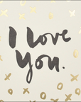 I love you Valentines Card letterpress