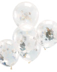 Holographic Star Confetti Balloons - 5 Pack