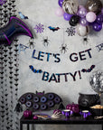 Lets Get Batty Marbled 2m Balloon Bunting Garland with Iridescent Banner