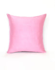 Kirsty Gadd Textiles - Hand Dyed Light Pink Rose Quartz Silk Dupion Linen Cushion