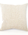 Kirsty Gadd Textiles - White Triangle Geometric Hand Made Screen Printed Pillow
