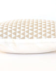 Kirsty Gadd Textiles - White Triangle Geometric Hand Made Screen Printed Pillow