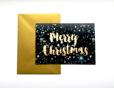 Starry Christmas Card -  Pack of 8
