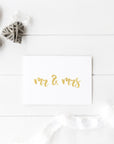 Kirsty Gadd Textiles Handprinted foil Wedding Card Gold