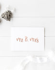 Kirsty Gadd Textiles Handprinted foil Wedding Card Rose Gold