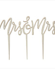 Wooden Mrs & Mrs Cake Topper