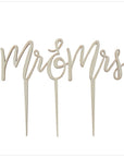 Wooden Mr & Mrs Cake Topper - Boho