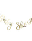 Gold Foiled 'BABY SHOWER'' Bunting 1.5m -Gold - Baby Shower | New Mother To Be | New Baby | Boy or Girl | New Mom | Mummy to be | Backdrop