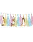 Blush Pink, Baby Blue & Gold Tassel Decoration - 2m