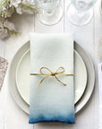 Cobalt Blue Ombre Linen Napkin Kirsty Gadd Textiles
