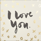 Kirsty Gadd Textiles Hello Lucky Luxury Foil I love you Valentines Card letterpress
