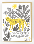Completely Wild About You Letterpress Card