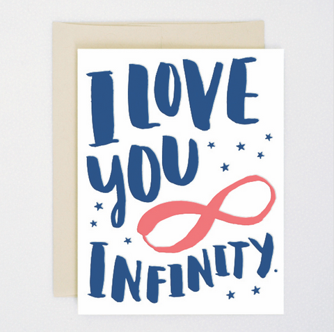 I Love You Infinity Letterpress Card