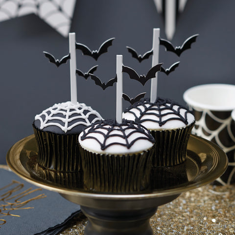 Halloween Bat Cupcake Toppers - 10 Pack - Trick Or Treat