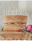 Wooden Mr & Mrs Cake Topper - Boho