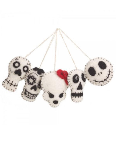 Felt Halloween Skulls (Bag of 5)