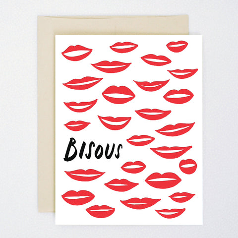 Bisous Letterpress Card