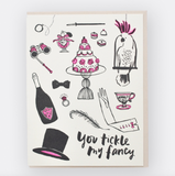 You Tickle My Fancy Letterpress Card