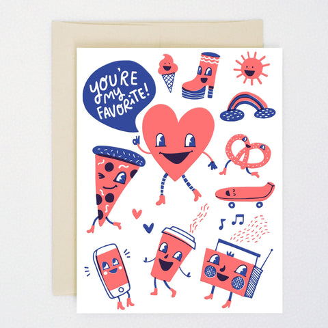 You're My Favourite Letterpress Card