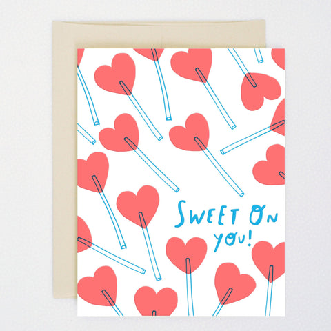 Sweet On You Letterpress Card