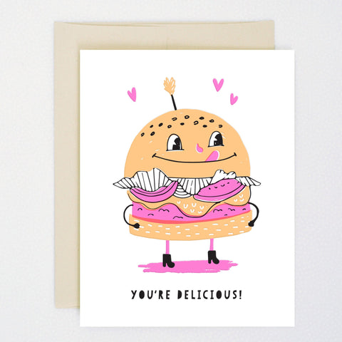 You're Delicious! Letterpress Card