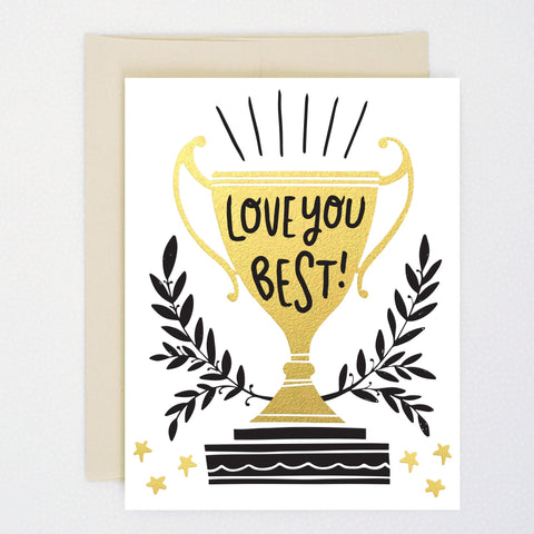 Love You Best Letterpress Card