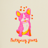 Faithfully Yours Dog Letterpress Card