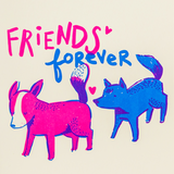 Friends Forever Letterpress Card