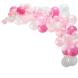 NEW! Pink & White Confetti Balloon Arch Backdrop