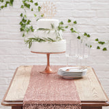 Rose Gold Sequin Table Runner - 2.75m - Beautiful Botanics  Wedding Party Decor | Hen Party Table | Bachelorette Party | Buffet Table Decor | Birthday Party Bachelorette Party	Hen Party Decor	Bride To Be Party	Bridal Shower	Wedding Party Decor	Rose Gold Decor	Rose Gold Bride Hen	Wedding Table Decor	Baby Shower Decor	Wedding Cake Table	Anniversary Decor	Engagement Decor	Gold Table Runner