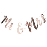 CLEARANCE: Mr & Mrs Rose Gold Bunting Backdrop