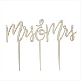 Wooden Mrs & Mrs Cake Topper - Boho Kirsty Gadd Textiles Cirencester Cotswolds