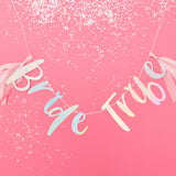 NEW! Iridescent 'Bride Tribe' Bunting Backdrop with Tassels - 1.5m
